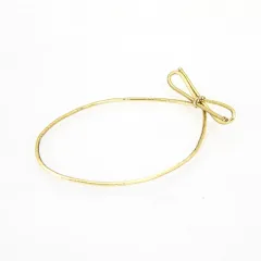 Elasticated Gold Cord Loop with Tied Bow